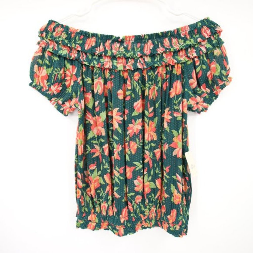 NWT Free People Suki Floral Off the Shoulder Top Garden Combo Size XS, S, M